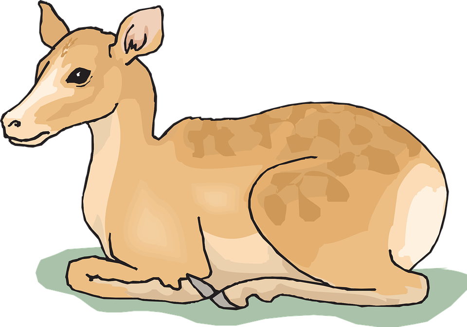 Original Png Clip Art File Sitting Deer Svg Images (600x420), Png Download
