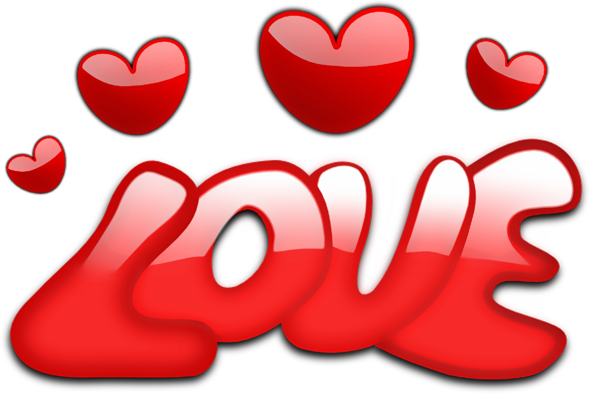 Love Graffiti Text And Heart Clipart - Love Hearts Throw Blanket (2000x1337), Png Download