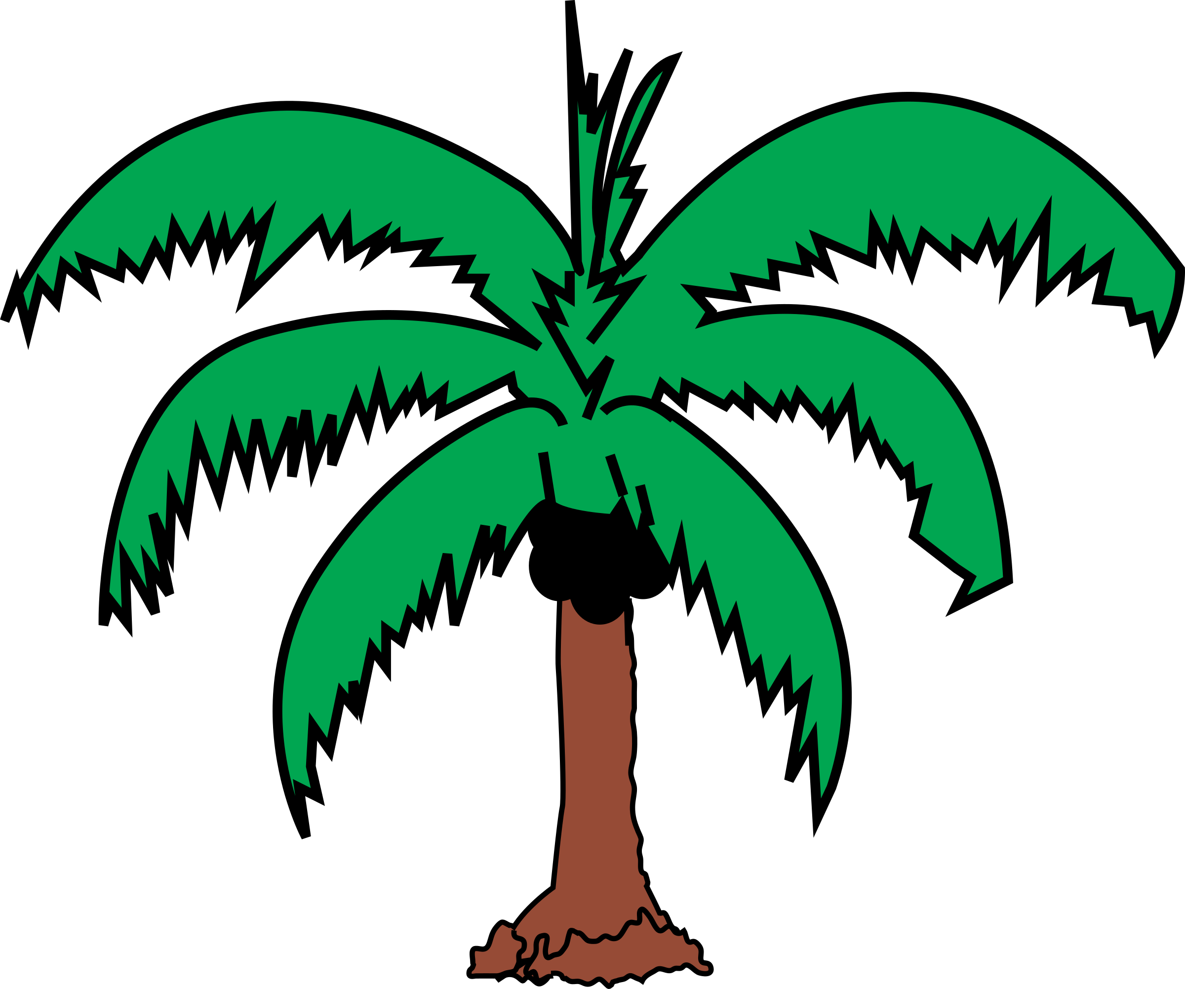 This Free Icons Png Design Of Coconut Palm 2 (2400x2003), Png Download