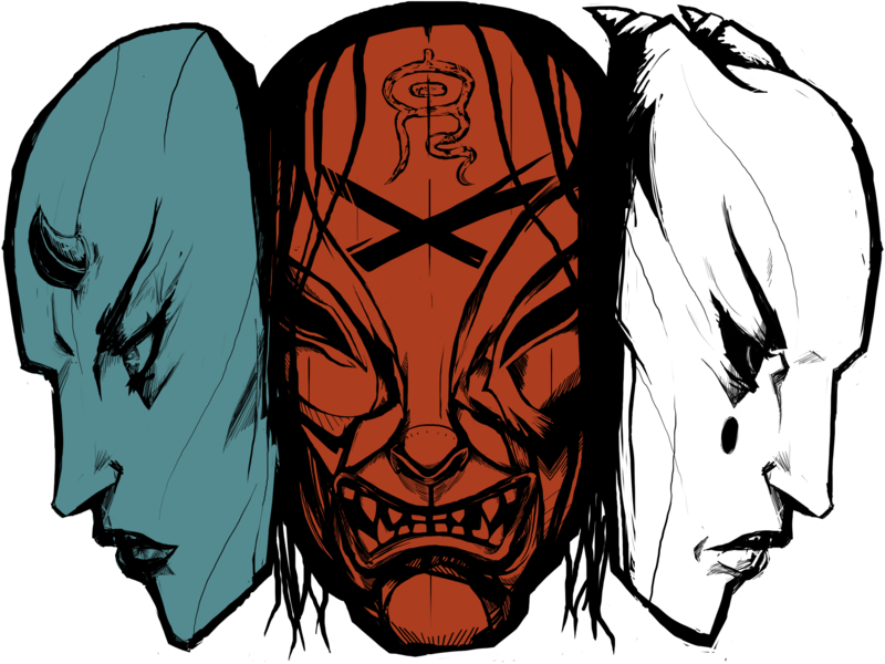 Svg Black And White Stock Devil By Genesischant On - Demon Mask Drawing (800x600), Png Download