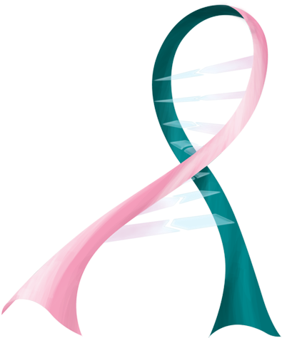 Especially Premenopausal Breast Cancer - Breast And Ovarian Cancer Ribbon (455x540), Png Download