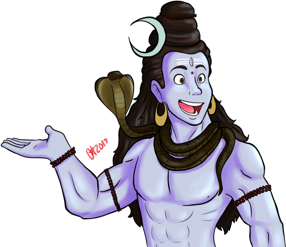 Shiva Drawing Lord Krishna - Lord Shiva Cartoon Character (969x825), Png Download