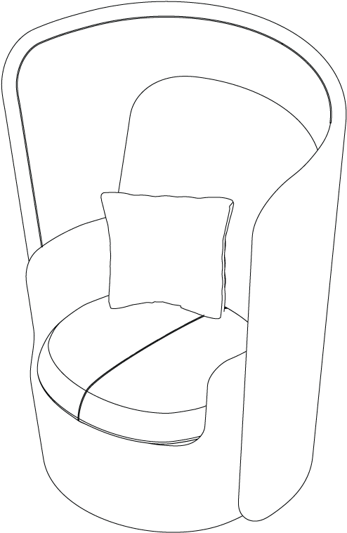 High Armchair - Office Chair (800x800), Png Download