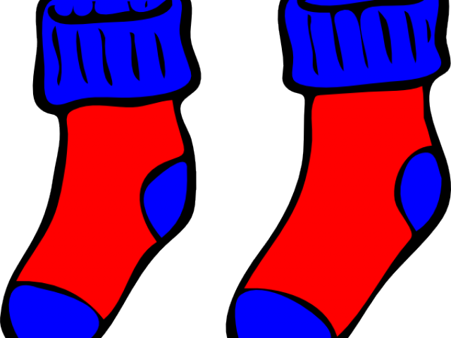 Pair Clipart Blue Socks - Clip Art (640x480), Png Download