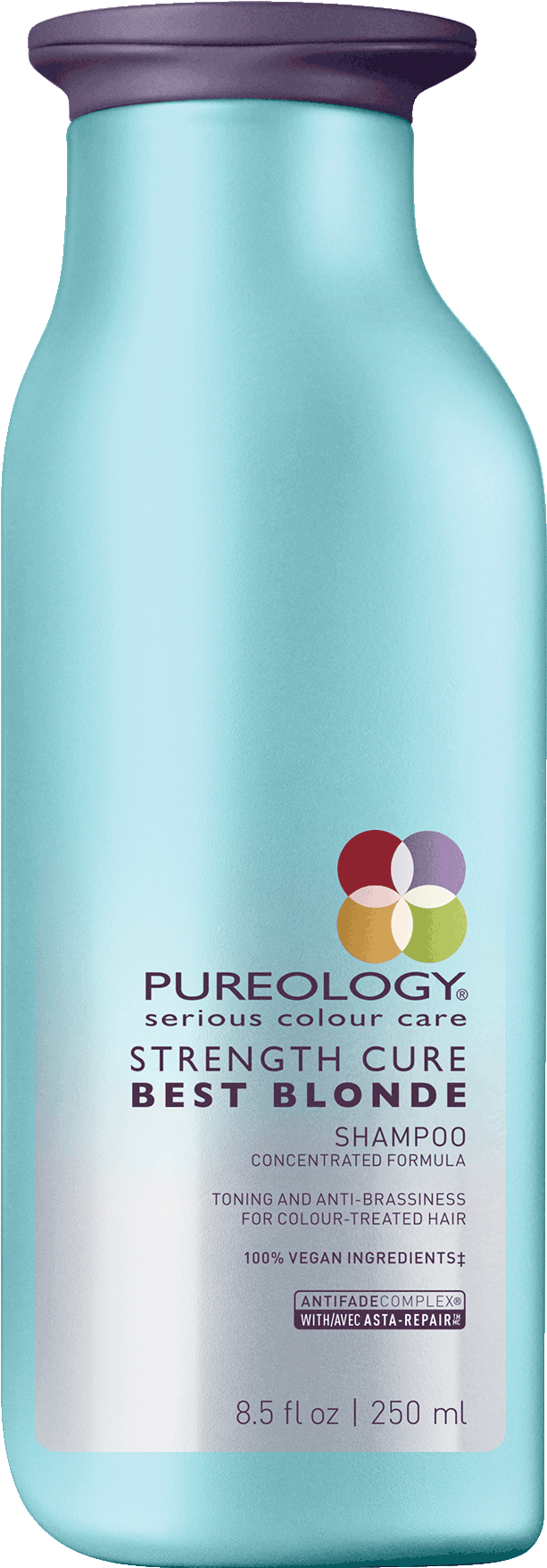 Pureology Strength Cure Best Blonde Purple Shampoo - Pureology Clean Volume Shampoo (1536x1800), Png Download