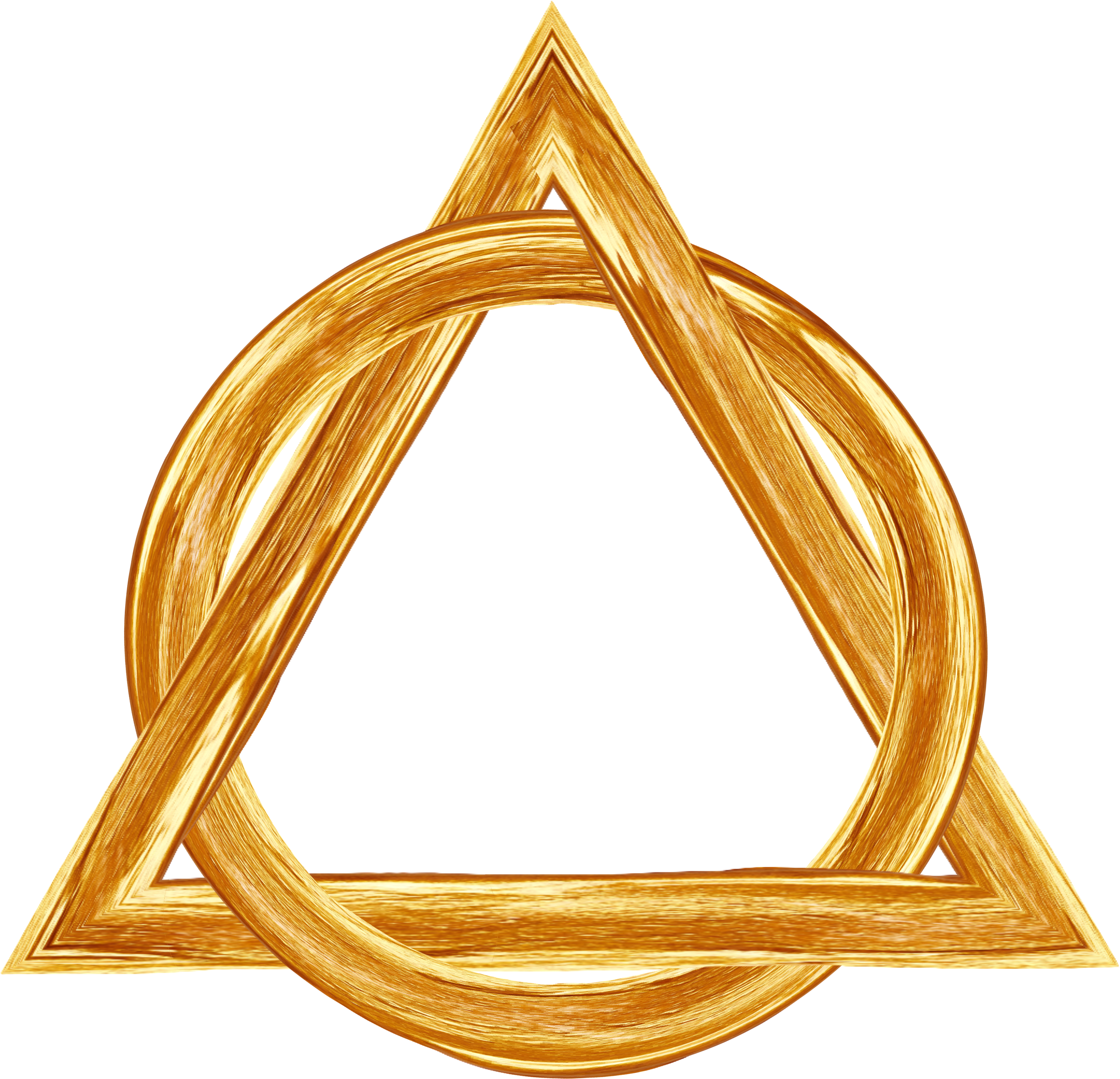 Holy Trinity Triangle Circle Gold 893202 - Triangulo De Oro Png (3000x2887), Png Download