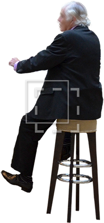 Man Sitting At Bar - People Sitting Bar Png (450x450), Png Download