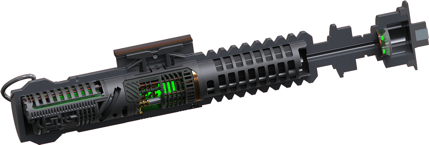 Enhance Your Lightsaber Building Experience - 3d Printed Lightsaber With Electronics (1500x500), Png Download
