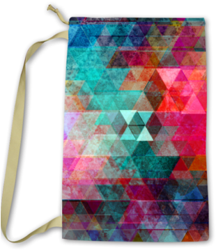 Triangle Watercolor Collection Laundry Bag 18" X 32" - Laundry (394x394), Png Download