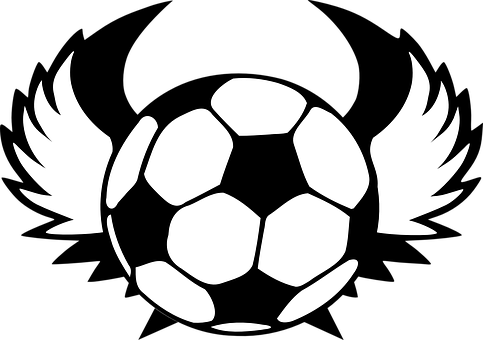 Soccer Ball Wings Win Fly Football Sport S - Soccer Ball With Wings (483x340), Png Download
