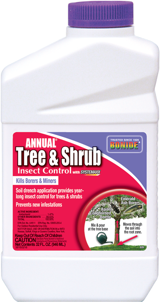 Bonide Annual Tree And Shrub - Bonide 609 Concentrated 1 Qt. Tree & Shrub Insect (318x600), Png Download