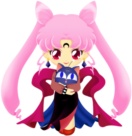 9 - Sailor Moon Drops Black Lady (500x463), Png Download