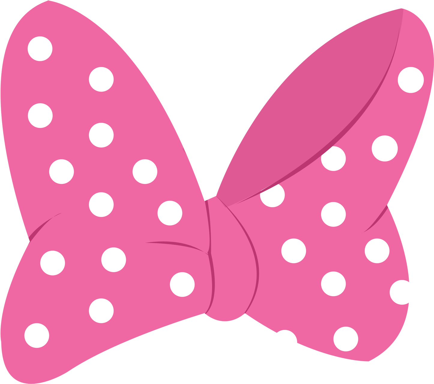 Minnie Mouse Clipart, Minnie Bow, Girl Birthday, Birthday - Minnie Mouse Pink Ribbon (1500x1409), Png Download