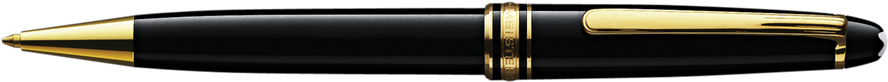 /ml 03/montblanc/montblanc Meisterstuck Classique Ballpoint - Montblanc Meisterstuck Classique Gold Luxury Rollerball (890x364), Png Download