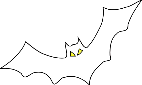Bat Beta Black White Art Halloween 555px - White Halloween Bat Png (555x335), Png Download