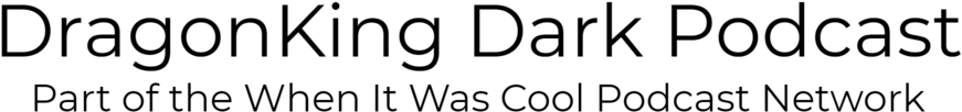 Dragonking Dark Podcast Logo Black - Black-and-white (1000x245), Png Download