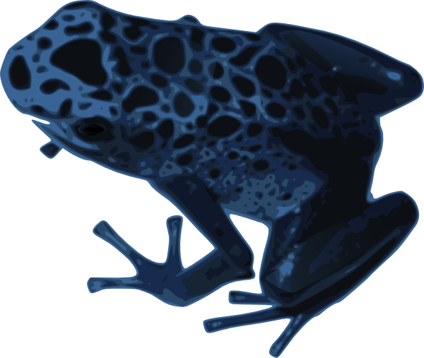 Free Vector Azureus Frog Clip Art - Poison Dart Frog Transparent Background (600x507), Png Download
