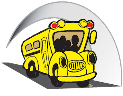 Image Of School Bus - Bus Cartoon Imges Pmg (450x351), Png Download