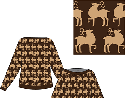 Adobe Illustrator Design To Final Product - Reindeer (404x316), Png Download
