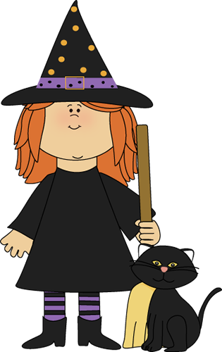 Graveyard Clipart Cute Halloween Cat - Witch Has An Itch (315x500), Png Download