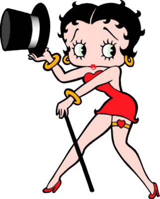Betty Boop Top Hat Png - Betty Boop Gif Png (322x400), Png Download