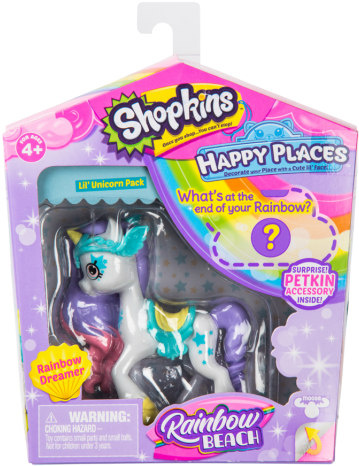 Shopkins Happy Places S5 Lil' Shoppie Pack And Lil' - Shopkins Happy Places Rainbow Beach (401x480), Png Download