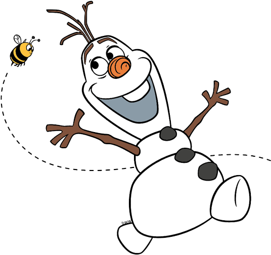 Frozen Clip Art Disney Galore Beach Bee - Olaf Clip Art (544x507), Png Download