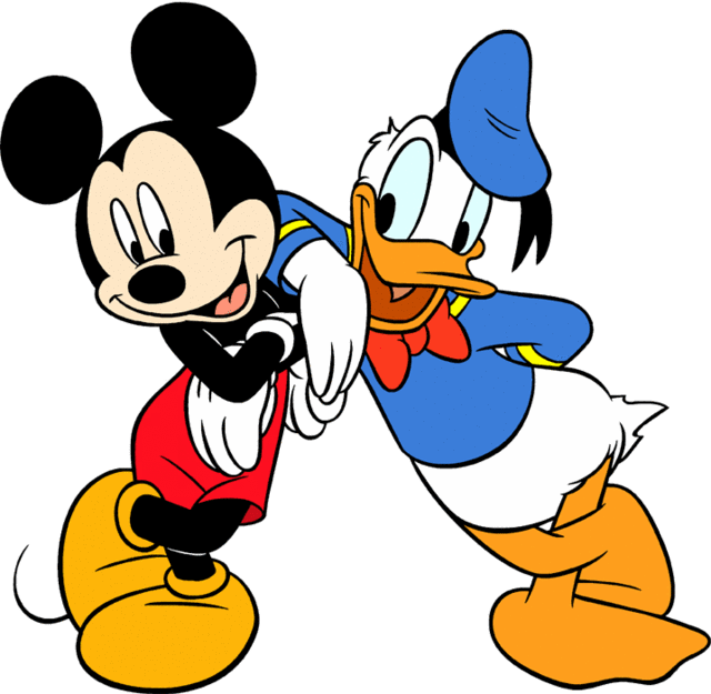 Mickey Mouse Clip Art Png - Mickey Mouse And Donald Duck (640x625), Png Download