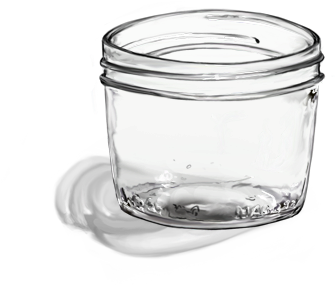 Wide Mouth, Half Pint Mason Jar - Lid (500x351), Png Download