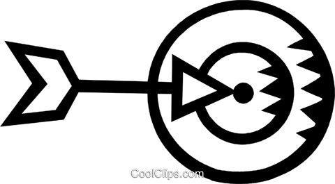 Flecha Em Um Alvo Livre De Direitos Vetores Clip Art - Illustration (480x265), Png Download