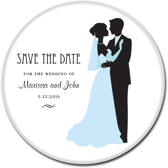 Save The Date Button - Bride (800x800), Png Download