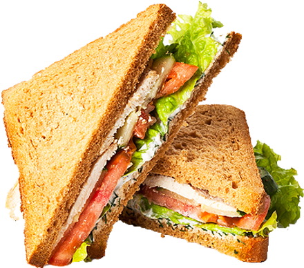 Sandwiches - Сендвич С Курицей (490x390), Png Download