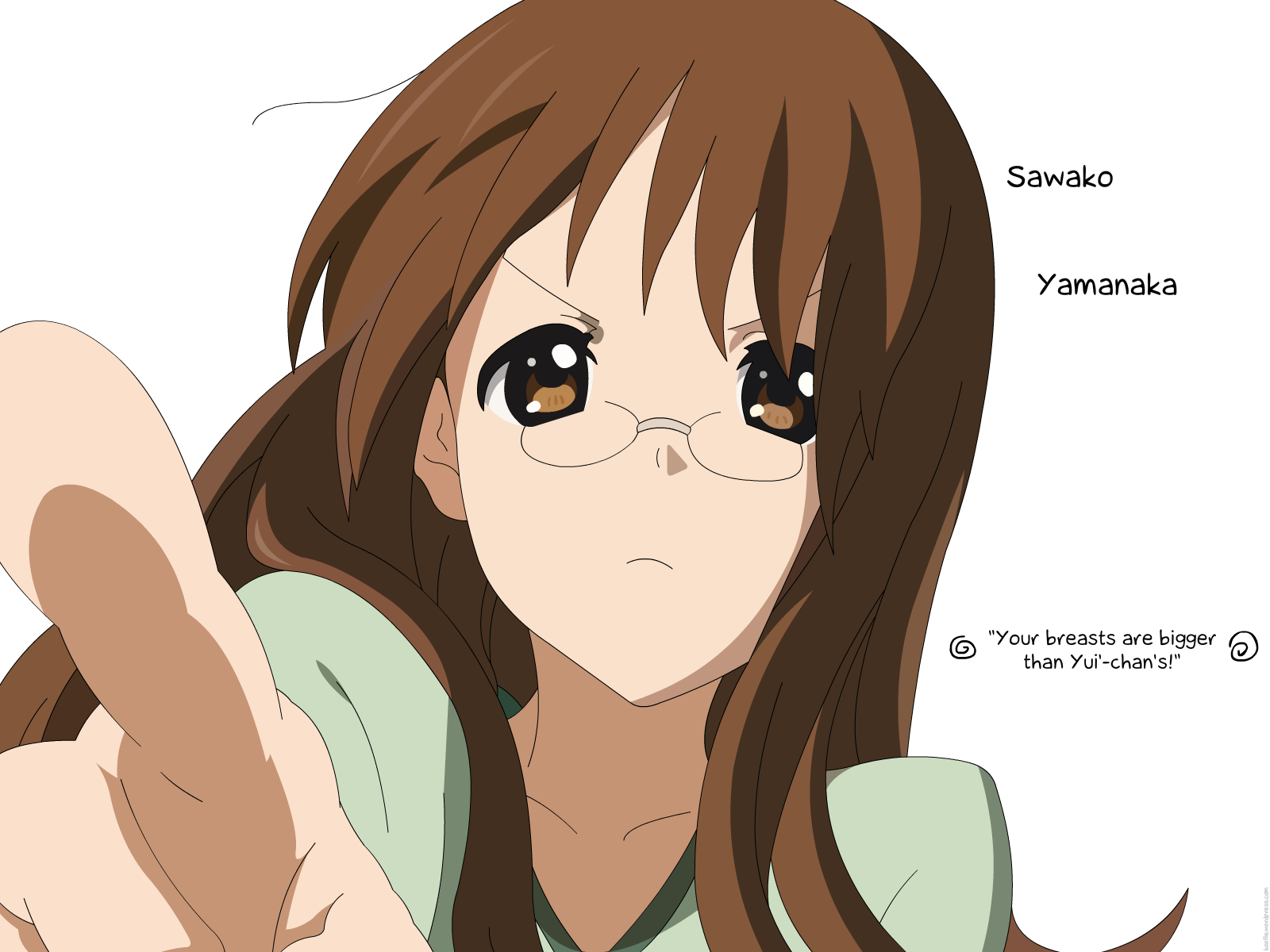 Wallpaper Anime Girls, Anime, Face, K-on , Glasses, - Sawako K (1600x1200), Png Download