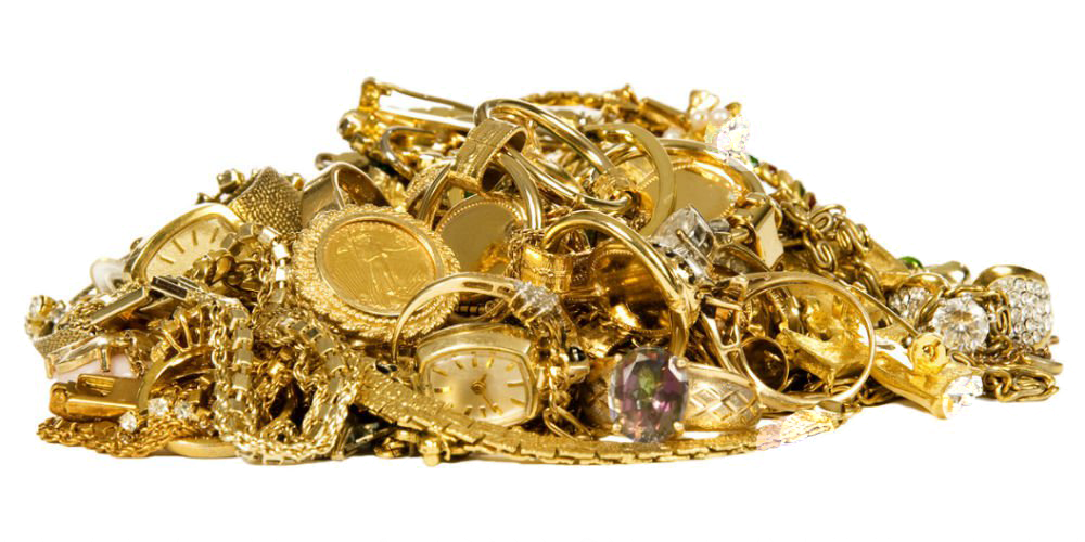 Cash For Gold In Ma - Gold Coins And Jewelry (1000x500), Png Download