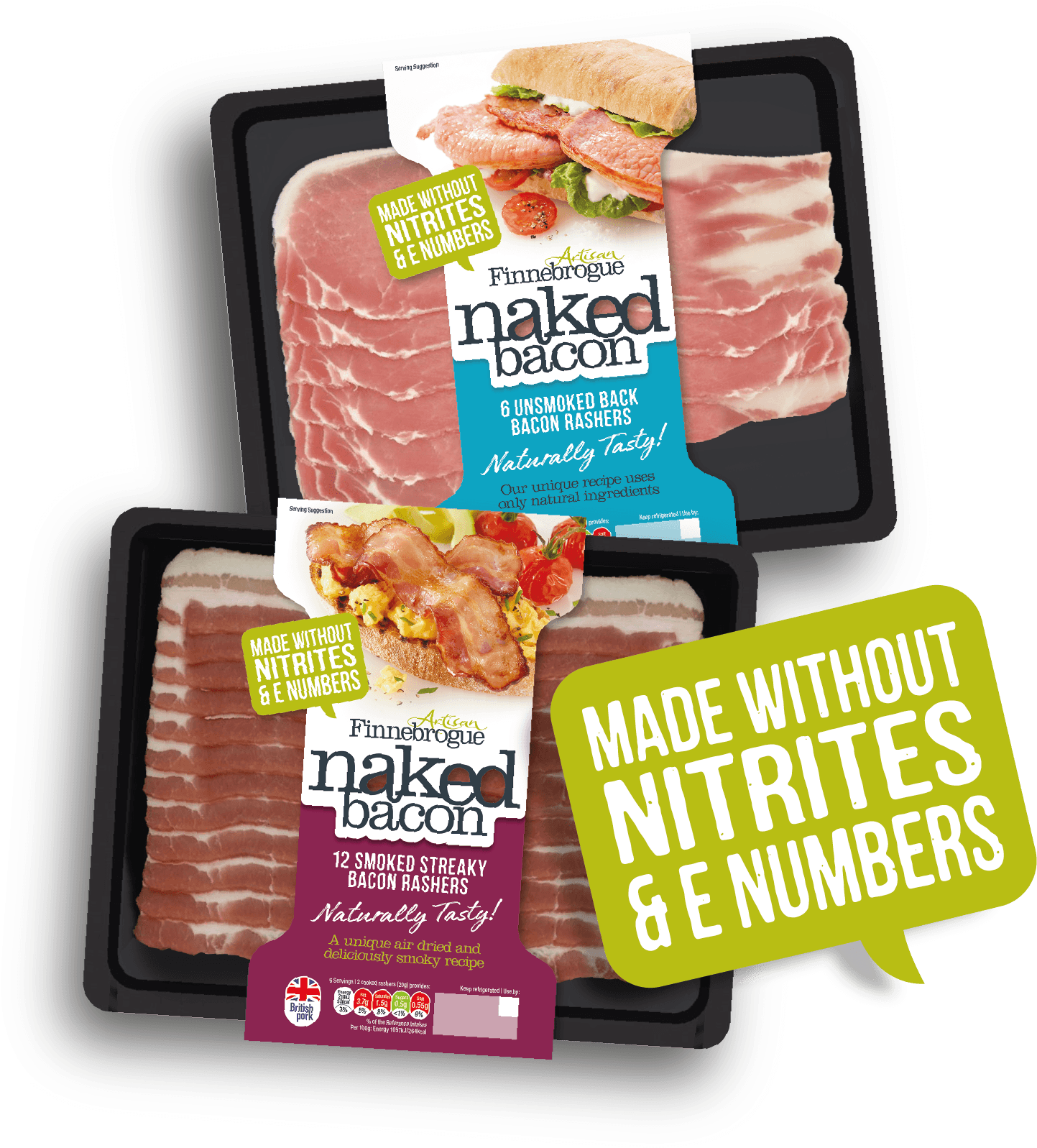 Win A Year's Supply Of Naked Bacon - Waitrose 8 Unsmoked Dry Cured Back Bacon Rashers (1584x1692), Png Download