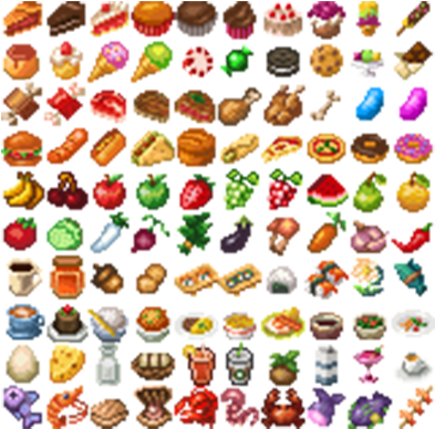 Free Food Pixel Art (600x500), Png Download