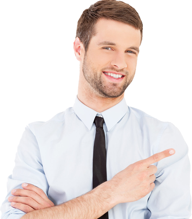 Guy Left - Call Center Man Png (672x767), Png Download