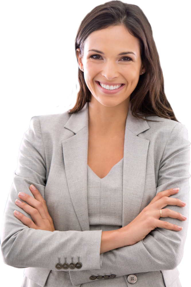 Smiling Business Woman Png - Corporate Woman Smiling Png (666x1000), Png Download