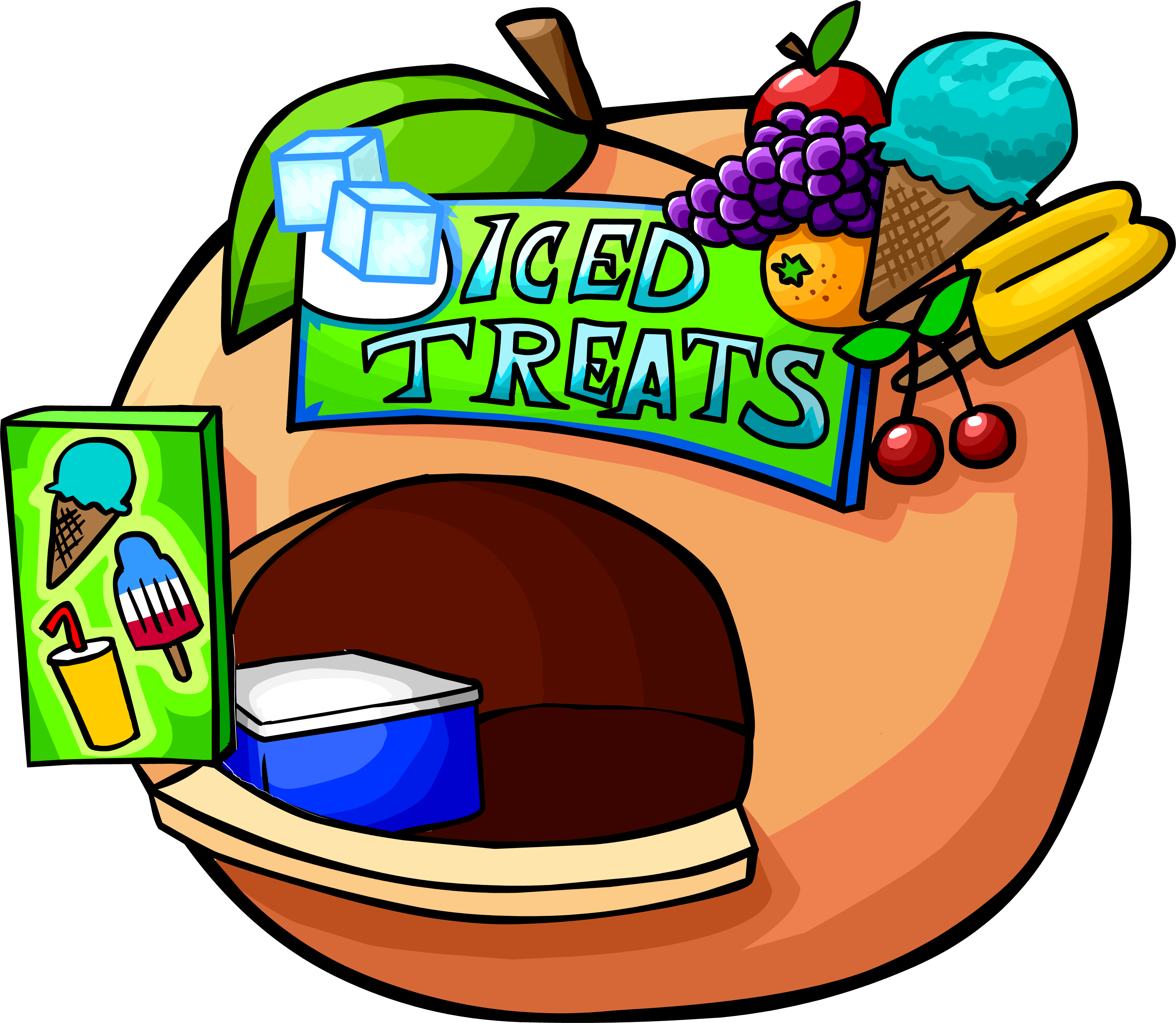 Fall Fair 2007 Forts Food Stand - Club Penguin Water Party (3359x2923), Png Download
