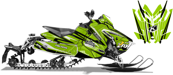 Chris Burandt Polaris Axys Rush Switchback Burandt - Savage Kits Vinyl Graphic Decal Kit For Polaris Axys (650x312), Png Download