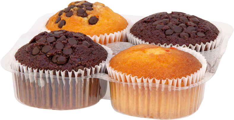 Grays 4 Assorted Muffins - Muffins Assorted (800x417), Png Download