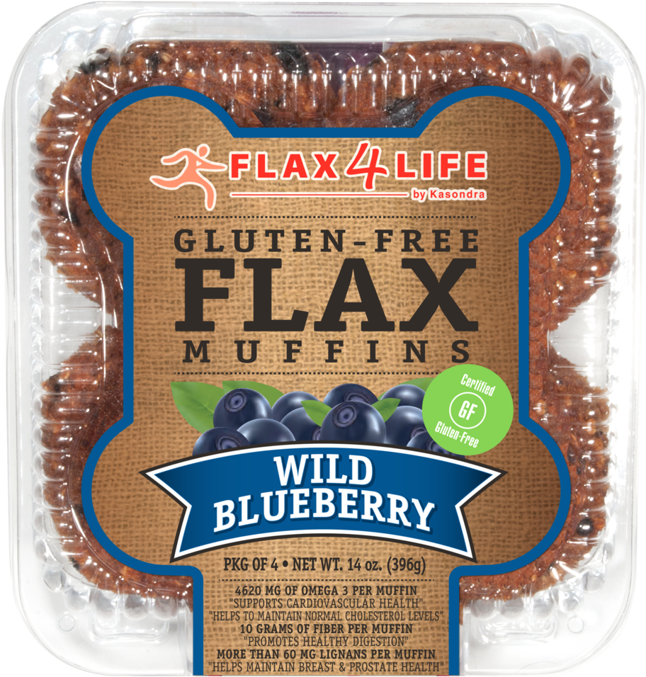 Wild Blueberry Muffins - Flax4life Muffins, Flax, Wild Blueberry By Flax4life (1024x1024), Png Download