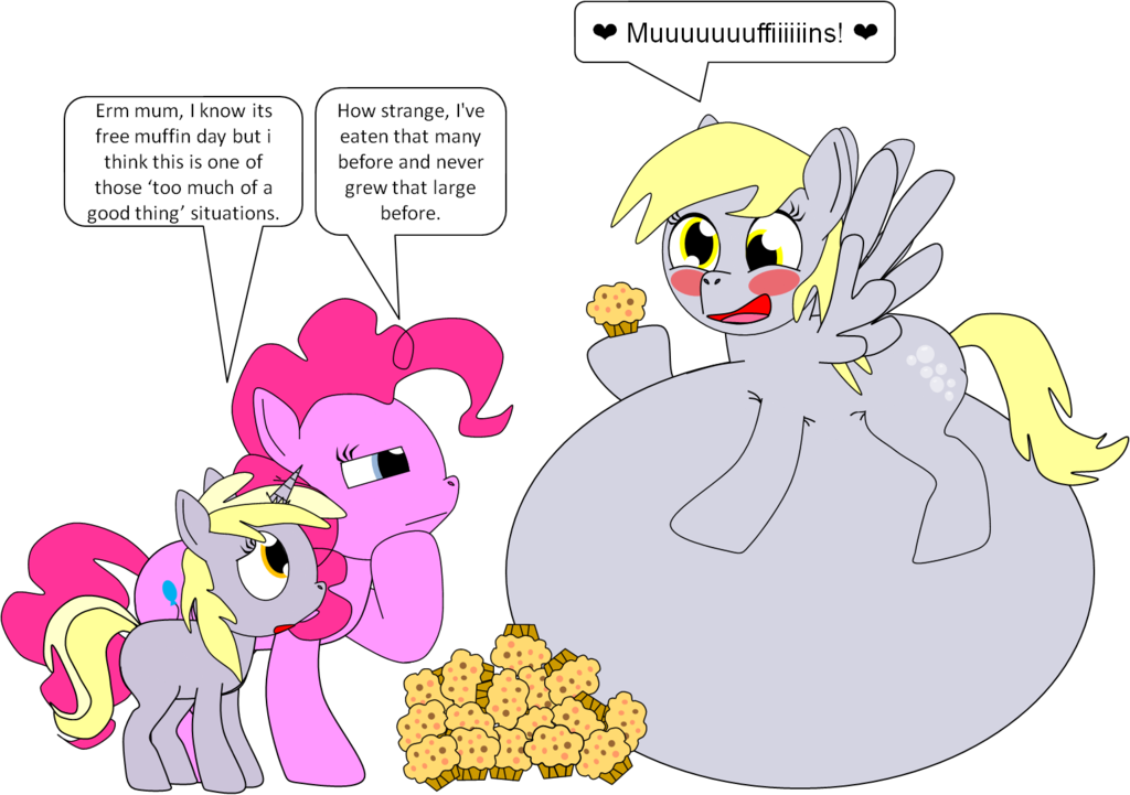 Derpy Ate Too Many Muffins - Muffin (1024x721), Png Download