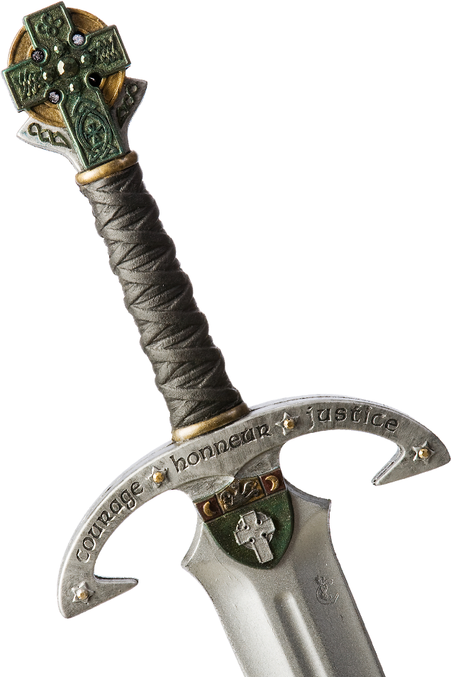 Épée Chevalier D Emeraude (637x961), Png Download