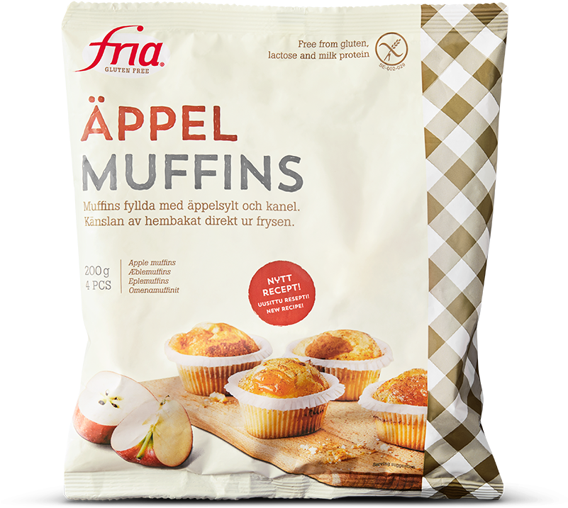 Gluten-free Apple Muffins - Fria+brod+ab Fria Apple Muffins (800x800), Png Download