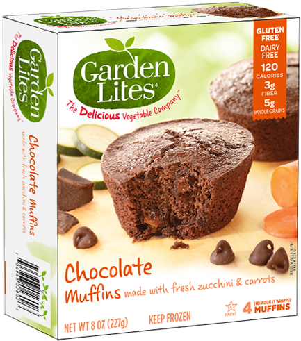 Garden Lites Chocolate Muffins (474x554), Png Download