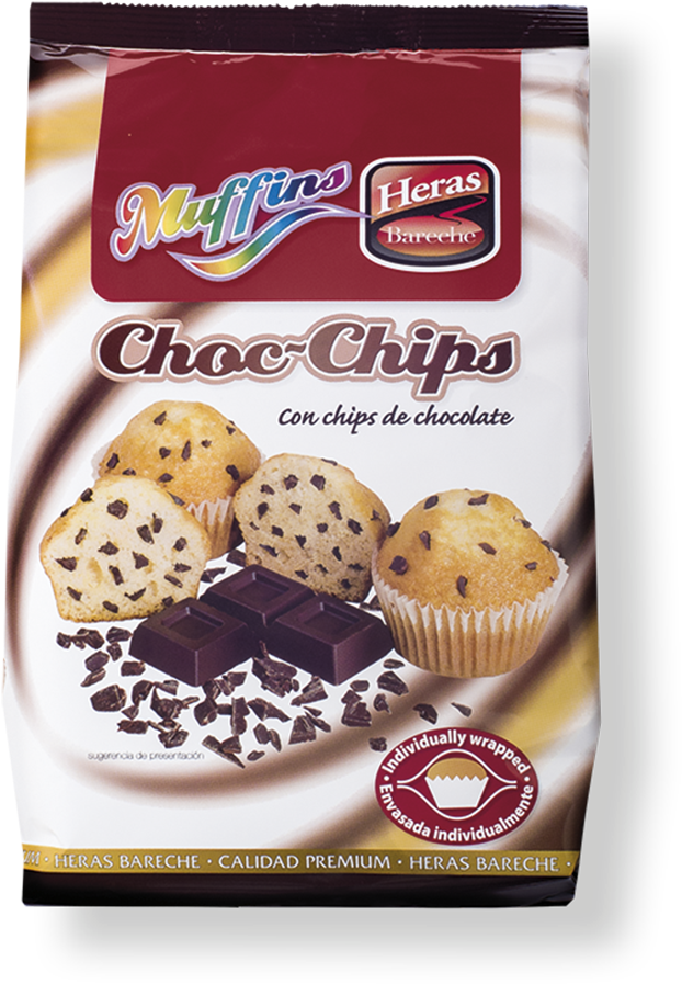 Choc Chips Muffins - Magdalenas Muffins Con Pepitas De Chocolate (800x1000), Png Download