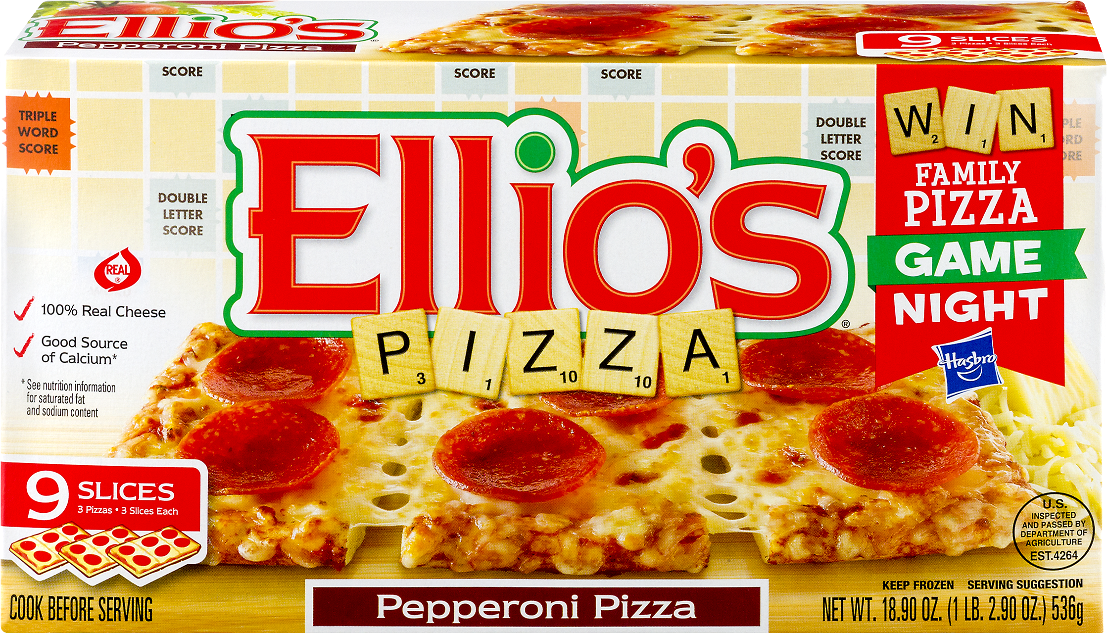Ellios Pizza, 3 Ea - Ellio's Pepperoni Pizza 27 Slices (2500x1637), Png Download