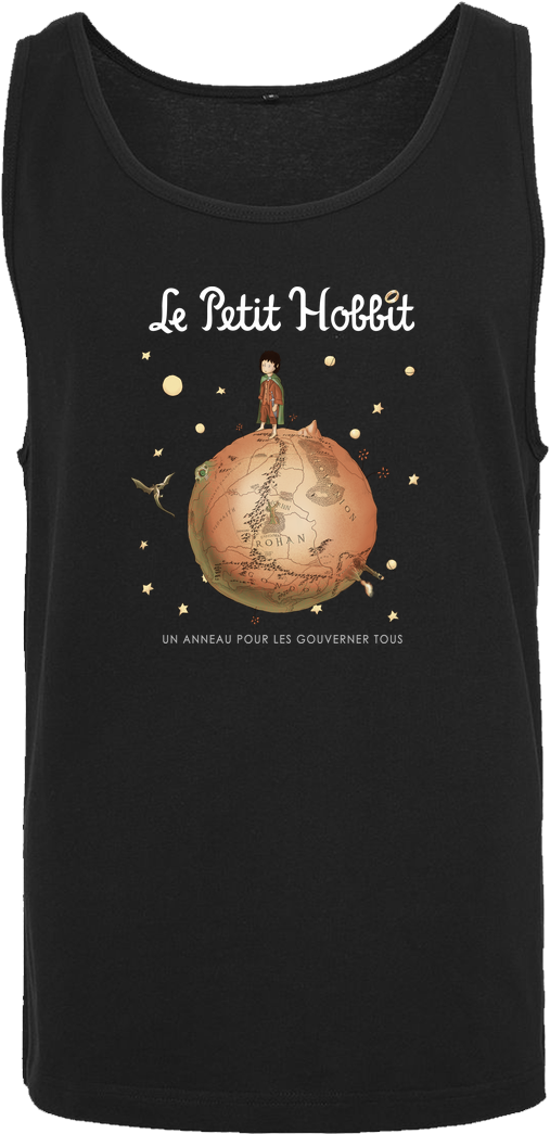 Saqman Le Petit Hobbit T-shirt Tanktop Men Black - Tee Fury Hobbit Youth Large "le Petit Hobbit" Frodo (1044x1044), Png Download