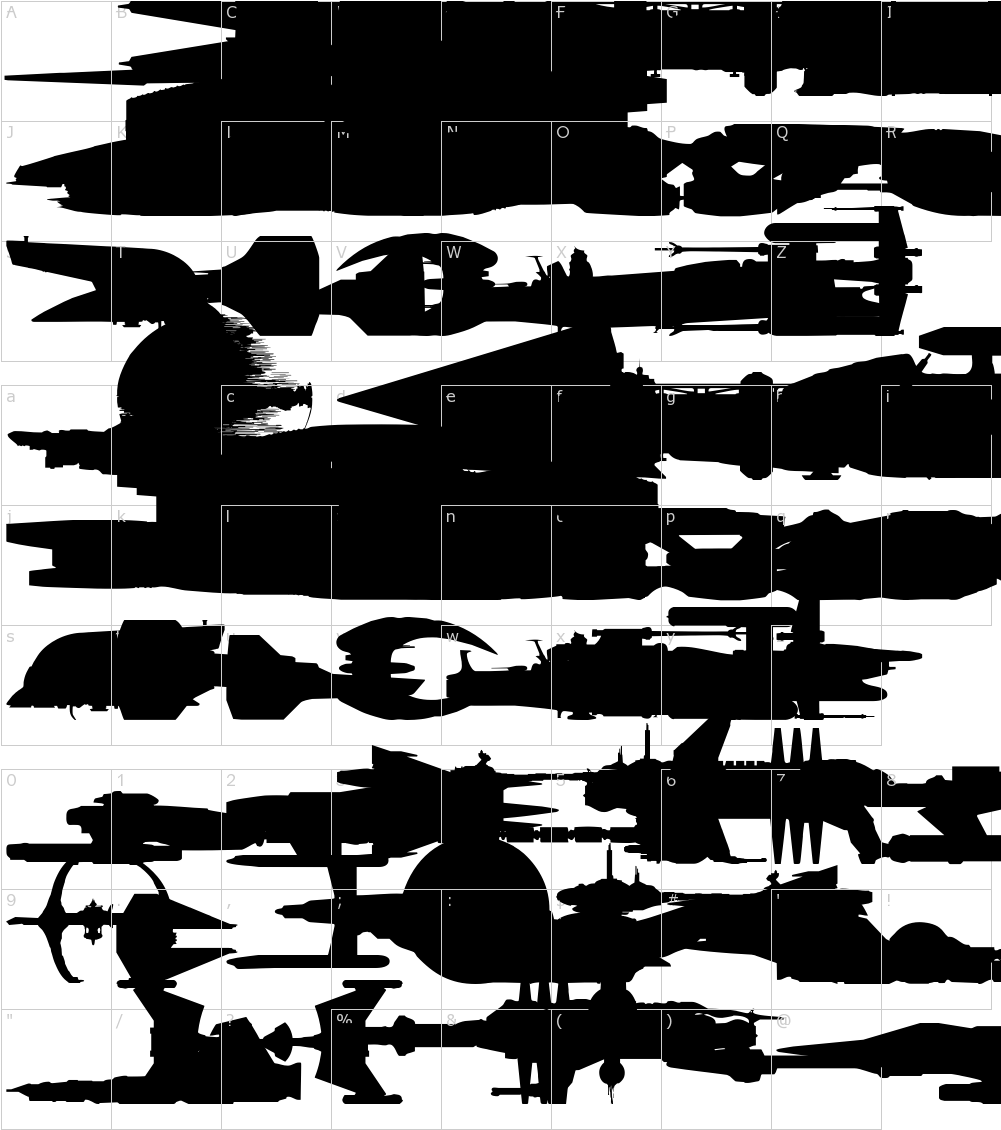 Font Characters - Silhouette (1000x1150), Png Download